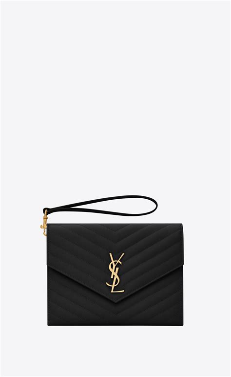 ysl patent clutch with zippers and removable strap|ysl monogram clutch sale.